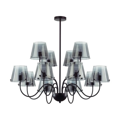 Люстра на штанге «LUMION» 6570/12C, серия: SMOKY (крепление на планке). Фото 1.