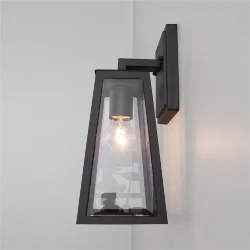 Уличный настенный светильник Germes D IP33 GL 1015D чёрный (039868)