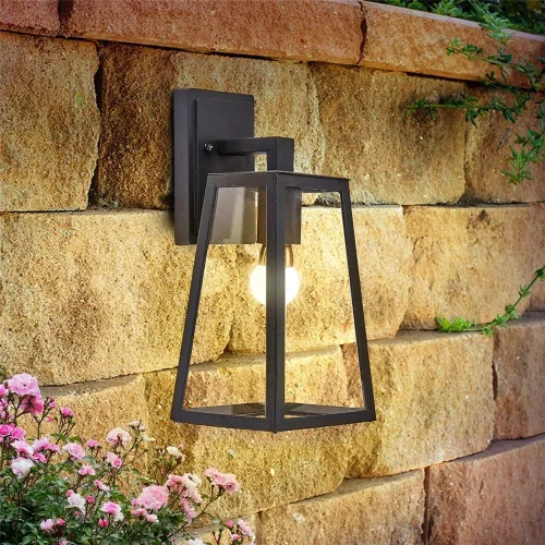 Уличный настенный светильник Germes D IP33 GL 1015D чёрный - фото 5