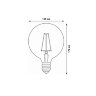 LED-G125-10W-NW-E27-CL PLS02WH Лампа светодиодная, Форма шар, прозрачная, Серия Sky, Белый свет 4000К. - фото 6
