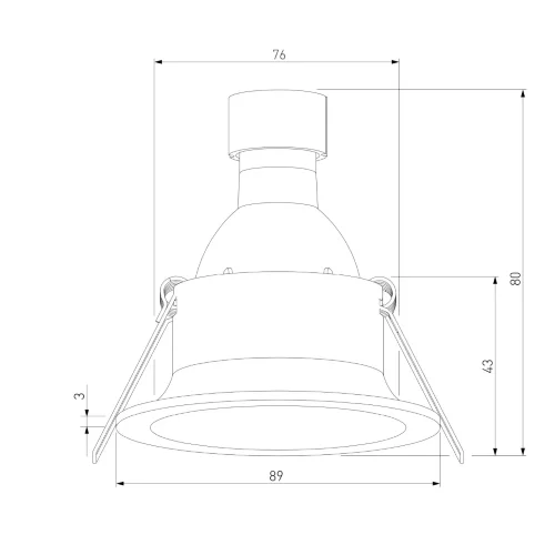 Светильник встраиваемый Andi GU10 белый IP44 25061/01 - фото 5
