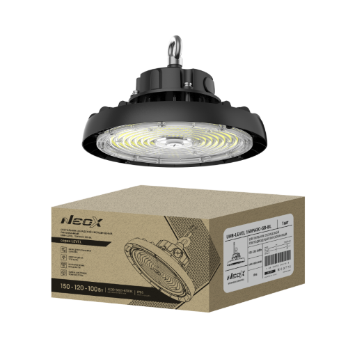 Светильник складской светодиодный UHB-LEVEL 150PA3C-SB-BL 100-277В 150/120/100Вт 175Лм/Вт 3CCT 5лет IP66 NEOX - Фото