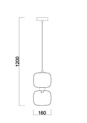 Подвесной светильник Люмен / Lumen (Латунь) FR5215PL-01BS - фото 6