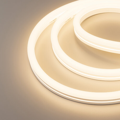 Светодиодная лента герметичная MOONLIGHT-SIDE-X336-12x24mm 230V Warm3000 (11 W/m, IP65, 50m, wire x1) (Arlight, Грибовидная форма) 051904 - фото