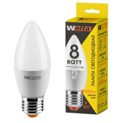 Светодиодная лампа WOLTA LX 30YC8E27 8Вт 3000K Е27