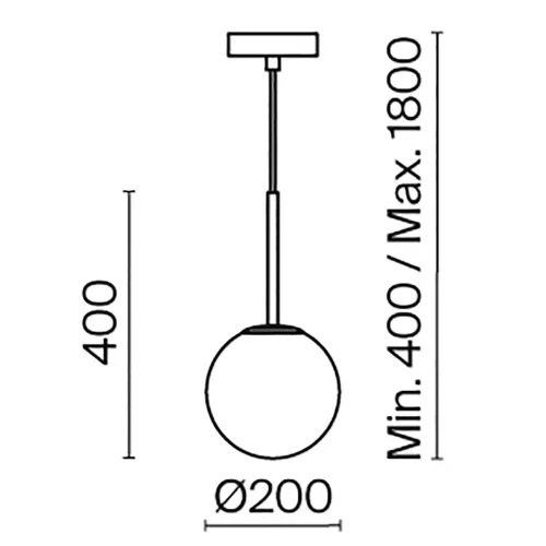 Подвесной светильник Базовая форма / Basic form E14х1 (Белый) MOD321PL-01W1 - фото 2