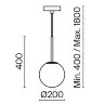 Подвесной светильник Базовая форма / Basic form E14х1 (Белый) MOD321PL-01W1 - фото 2