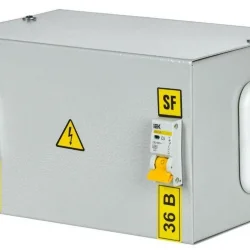 Ящик с понижающим трансформатором ЯТП 0.25 220/36В (3 авт. выкл.) IEK MTT13-036-0250