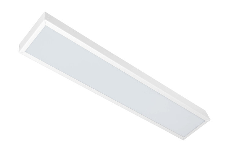 Универсальный офисный светодиодный светильник узкий 10 Вт IP44 595x110x40 мм 3000K Опал - фото