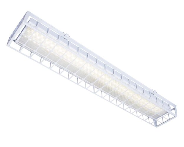Накладной светодиодный светильник для спортзалов с защитной решеткой 40 Вт IP65 1280х250х95 мм 4000К Призма - фото 3
