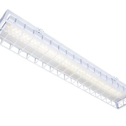 Накладной светодиодный светильник для спортзалов с защитной решеткой 40 Вт IP65 1280х250х95 мм 4000К Призма