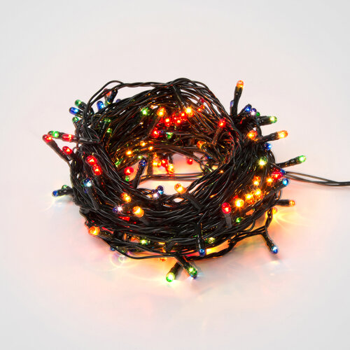 UDL-S1000-200-DGA MULTI IP20 MINI Гирлянда с контроллером, 10м, 200 миниламп накаливания, Разноцветный свет, Провод зеленый. - фото 3