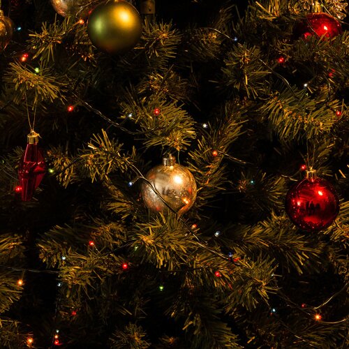 UDL-S1000-200-DGA MULTI IP20 MINI Гирлянда с контроллером, 10м, 200 миниламп накаливания, Разноцветный свет, Провод зеленый. - фото 10