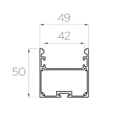 Профиль накладной алюминиевый LC-LP-5050-2 Anod