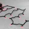 Гирлянда Нить 10м Красная 220В, 75 LED, Провод Черный Каучук, IP65. Фото 2.