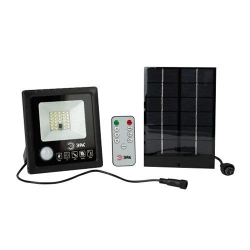 Прожектор светодиодный 20Вт 5000К 350лм IP65 уличный с датчиком движения солнечная батарея ПДУ Эра Б0049545 - фото