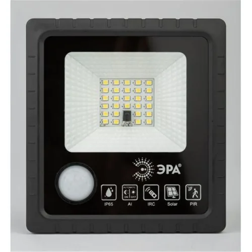 Прожектор светодиодный 20Вт 5000К 350лм IP65 уличный с датчиком движения солнечная батарея ПДУ Эра Б0049545 - фото 4