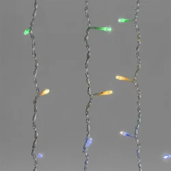 Гирлянда Занавес 2 x 2 м Разноцветный 220В, 400 LED, Провод Прозрачный ПВХ, IP54