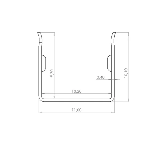 Крепеж оцинкованный гибкий 10x10мм S23 - фото II