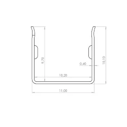 Крепеж оцинкованный гибкий 10x10мм S23
