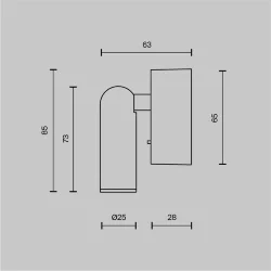 Настенный светильник (бра) Mirax 3000К 3Вт IP 20 (Белый)