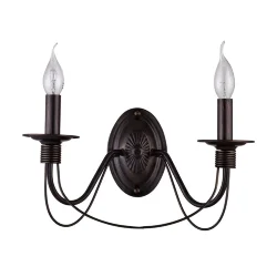 Серия светильников в классическом стиле. Подсвечники и основание для крепления рожков выполнены в виде катушек, обвитых веревкой. Серия имеет два цвета - белый с золотом и коричневый. (Коричневый)