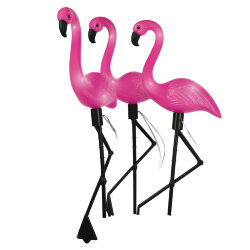 USL-S-833-PM530 FLAMINGO SET3 Садовый светильник на солнечной батарее Фламинго, в комплекте из 3 штук, 6 светодиодов, Белый свет, 1xАA Ni-Mh аккумулятор в-к, IP44, TM Uniel