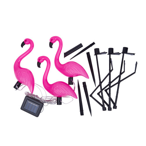 USL-S-833-PM530 FLAMINGO SET3 Садовый светильник на солнечной батарее Фламинго, в комплекте из 3 штук, 6 светодиодов, Белый свет, 1xАA Ni-Mh аккумулятор в-к, IP44, TM Uniel - фото 2