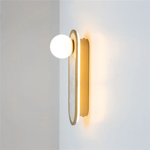 Настенный светильник (бра) Perlamour 2700-4000К 20Вт (Латунь) - фото 8