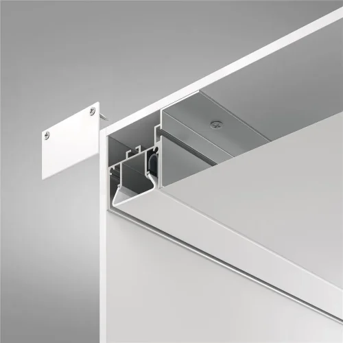 Алюминиевый профиль для натяжного потолка 35×52 (Серебро, 2 м), ALM012S-2M (Серебро) - фото 4