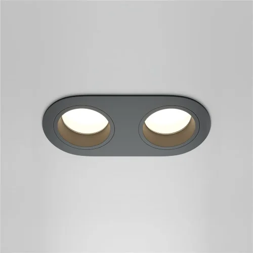 Встраиваемый светильник Пай / Share 2*GU10 10 Вт IP 54 (Черный) DL126-02-GU10-B - фото 3