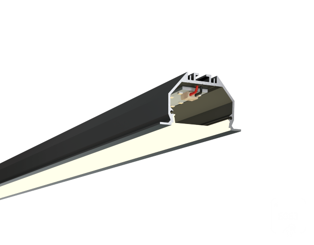 Линейный светильник LINE4932П БЕЗ БП (RAL9005/1000mm/LT70 — 4K/31W) - фото 1