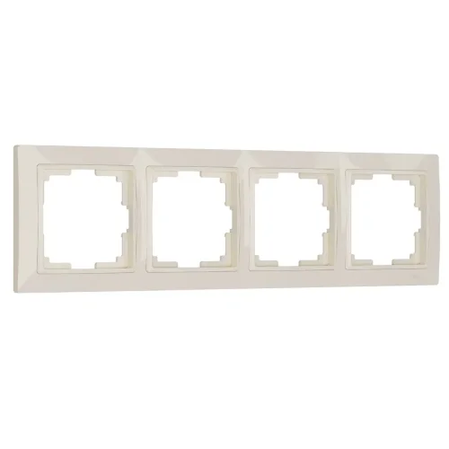 Рамка из поликарбоната на 4 поста Snabb Basic слоновая кость W0042003 - фото