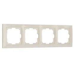 Рамка из поликарбоната на 4 поста Snabb Basic слоновая кость W0042003