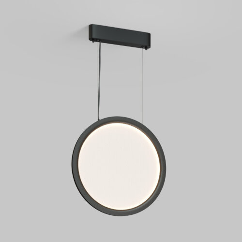 Подвесной светильник вертикальный VEIL, 25 Вт, ?450?1950 мм, LED 2700-6000K, IP20, пульт Д/У (в комплекте), черный, алюминий, акрил.