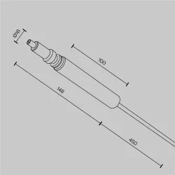 Ввод питания для для системы Axity (Черный)