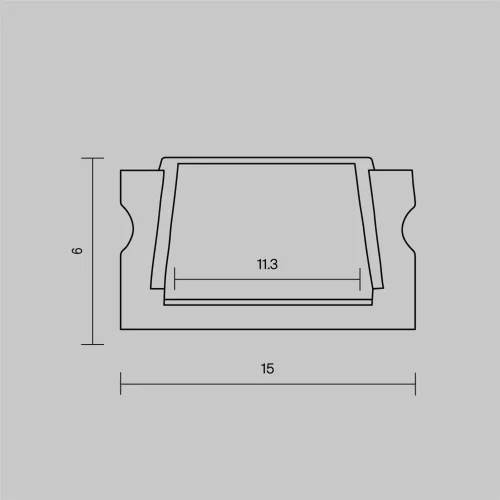 Алюминиевый профиль накладной 15x6 (Черный, 2 м), ALM-001-B-2M 631003 (Черный) 631003 - фото 4