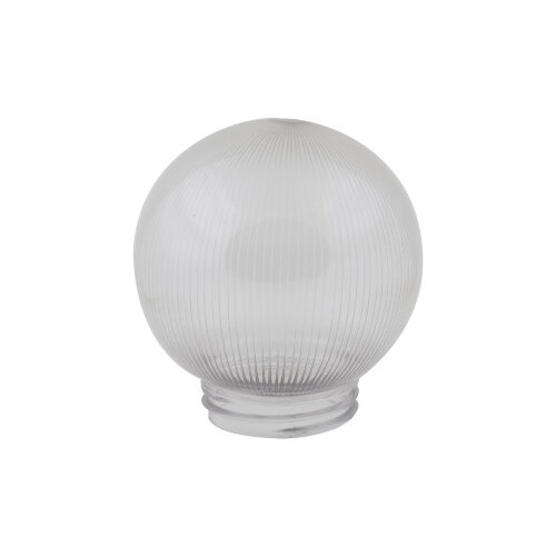 UFP-P150A CLEAR Рассеиватель призматический с насечками в форме шара для садово-парковых светильников, Диаметр 150мм, Тип соединения с крепежным элементом резьбовой, Материал САН-пластик, Цвет прозрачный, Упаковка 16 шт, в групповой картонной коробке. - ф