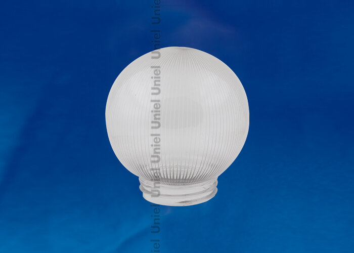 UFP-P150A CLEAR Рассеиватель призматический (с насечками) в форме шара для садово-парковых светильников. Диаметр - 150мм. Тип соединения с крепежным элементом - резьбовой. Материал - САН-пластик. Цвет - прозрачный. Упаковка - 16 шт. в групповой картонной 