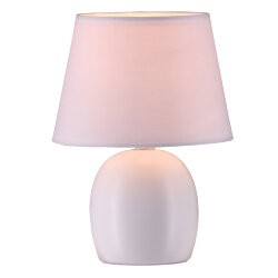 UML-B304 E14 WHITE Светильник настольный декоративный под лампу Е14, 40W, Механический выключатель, Белый