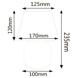 UML-B304 E14 WHITE Светильник настольный декоративный под лампу Е14, 40W, Механический выключатель, Белый