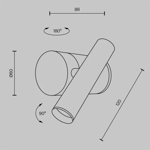 Настенный светильник (бра) Утилита / Utility 3000К 3Вт (Латунь) MOD433WL-L3BS3K1 - фото 7