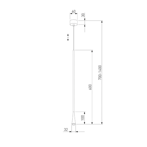 Светильник подвесной светодиодный Vist 7W 4000K черный 50312 LED - фото 5
