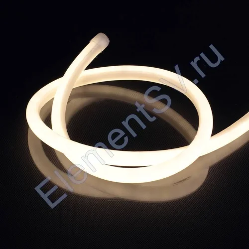 Светодиодный гибкий неон круглый 14мм 220V warm white LN402 - фото.