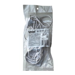 DLC-P-T50B-E27 3M WHITE Патрон подвесной с выключателем и штепсельной вилкой, 300 см, Цоколь Е27, Белый, TM Uniel