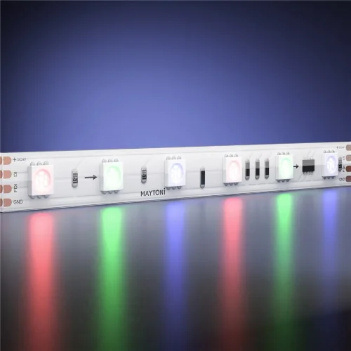 Светодиодная лента 24В 5050 14,4Вт/м 5м IP 67 Адресная (SPI) Цветная (RGB) 201248 (Белый) 201248 - фото 2