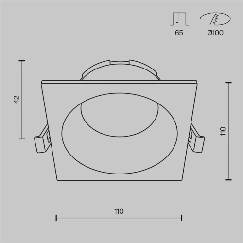 Встраиваемый светильник Share GX53 x 12 Вт IP 44 (Белый) - фото 7