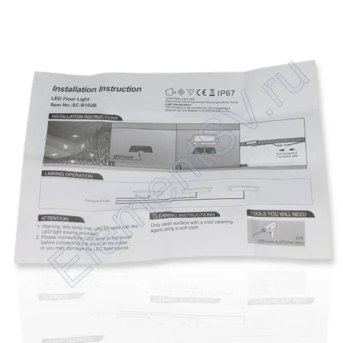 Светодиодный светильник точечный SP86 (0,5W, 12V, White, IP67). - фото 4.