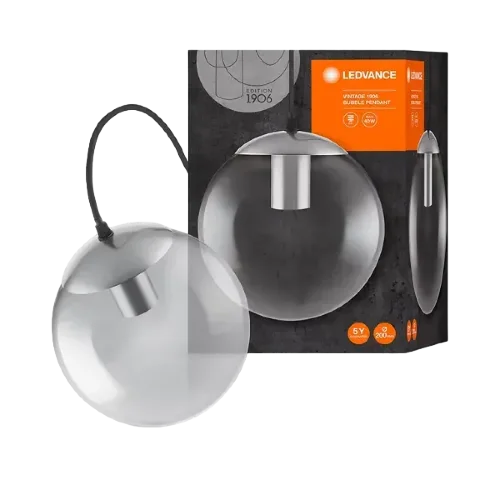 Светильник подвесной 1*Е27 | Дымчато-серый | 1906 BUBBLE PENDANT 200X1460 | - LEDVANCE. Фото