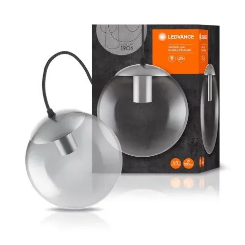 Светильник подвесной 1*Е27 | Дымчато-серый | 1906 BUBBLE PENDANT 200X1460 | - LEDVANCE. Фото 3